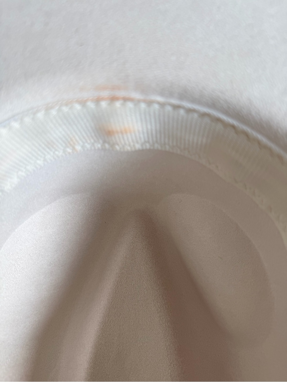 Altar'd State White Wide-Brim Felt Hat with Gold Shell Accents - Picture 9 of 9
